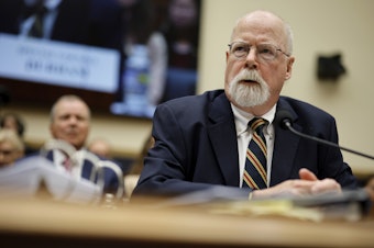 caption: Special Counsel John Durham testifies before the House Judiciary Committee on Wednesday. Durham was tasked by former Attorney General William Barr to investigate the origins of the FBI's investigation into Russian interference in the 2016 U.S. elections.