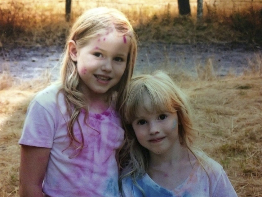 caption: This undated photo provided by the Humboldt County Sheriff's Office shows Leia Carrico, 8, (left) and her sister Caroline Carrico, 5. The girls were found Sunday after a two-day search of the woods around their Northern California home.