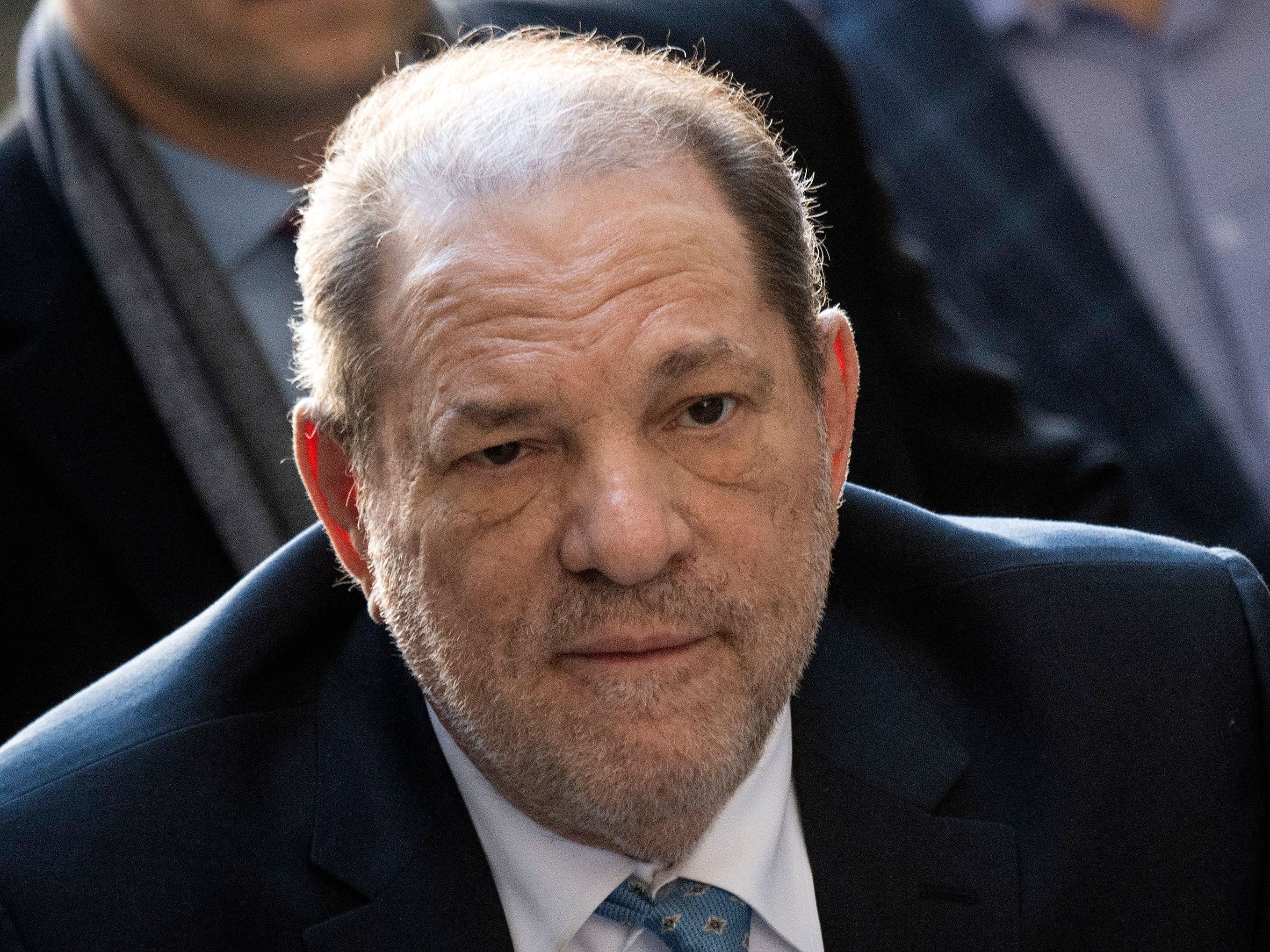 caption: Harvey Weinstein, arriving in court in New York City in Feb. 2020.