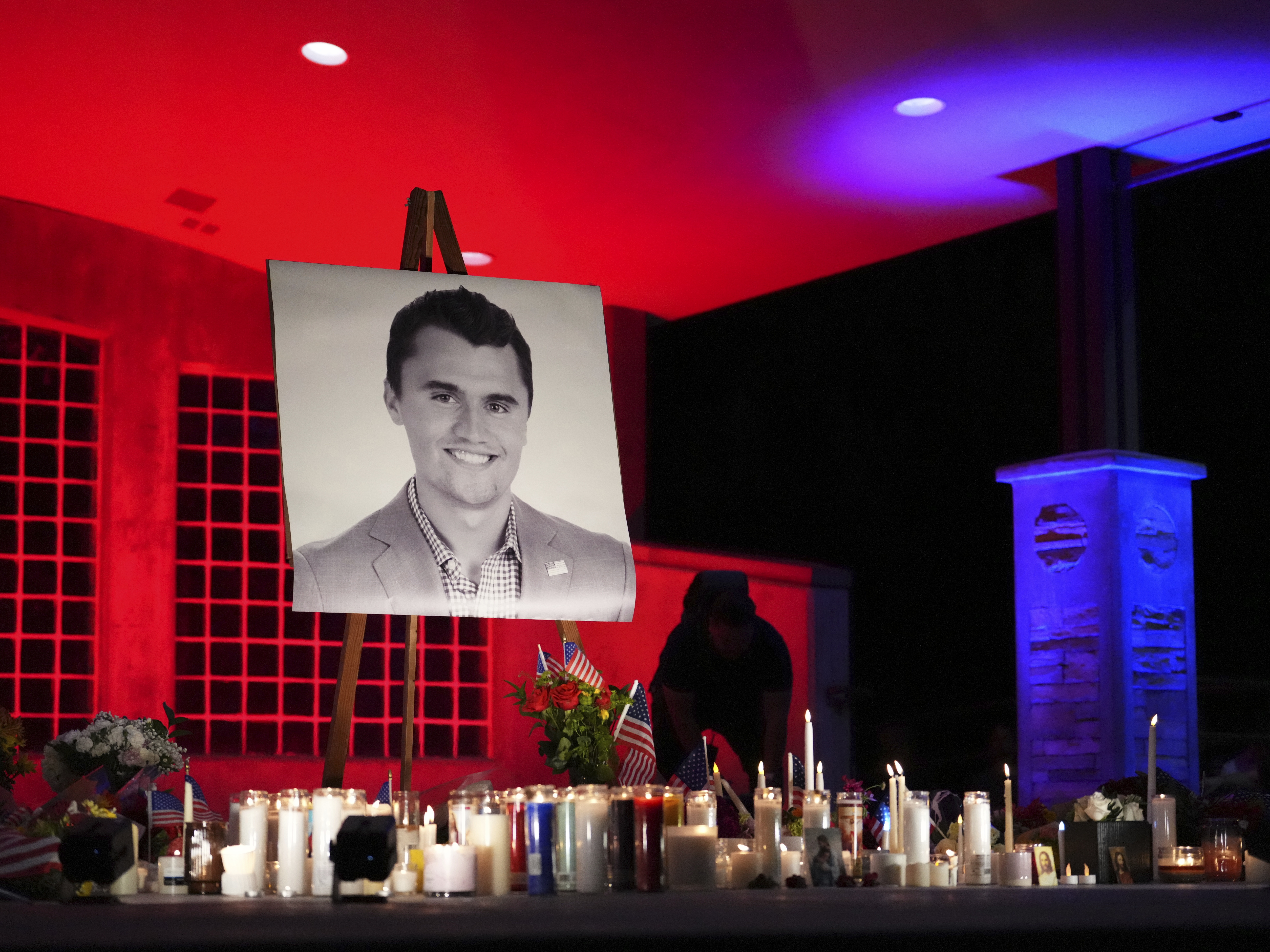 caption: A photo of Charlie Kirk, the CEO and co-founder of Turning Point USA who was shot and killed this week in Orem, Utah.