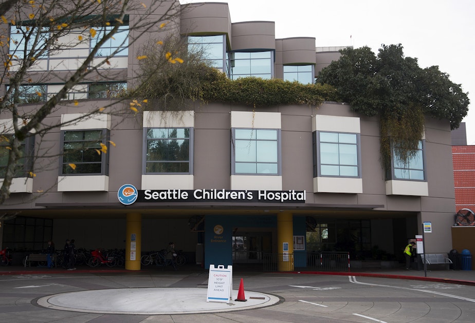 caption: Seattle Children's Hospital is shown on Thursday, November 14, 2019, in Seattle. 