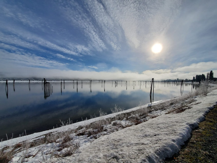 caption: The Pend Oreille River on a winter day.