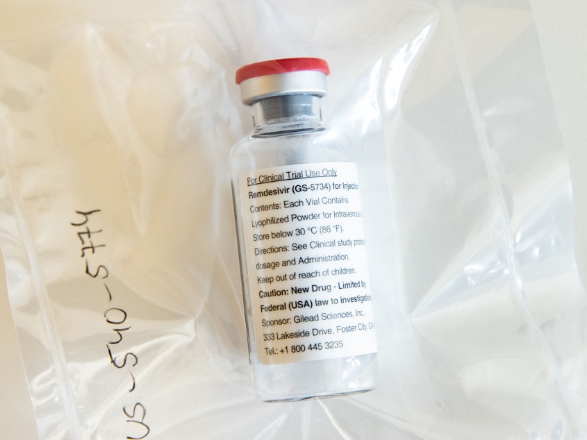 caption: Remdesivir, an experimental antiviral drug made by Gilead Sciences, has been authorized by the Food and Drug Administration for emergency use in treating severely ill COVID-19 patients.