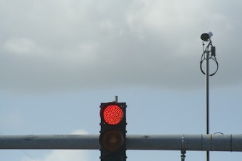 caption: A traffic camera in Tampa, Florida.