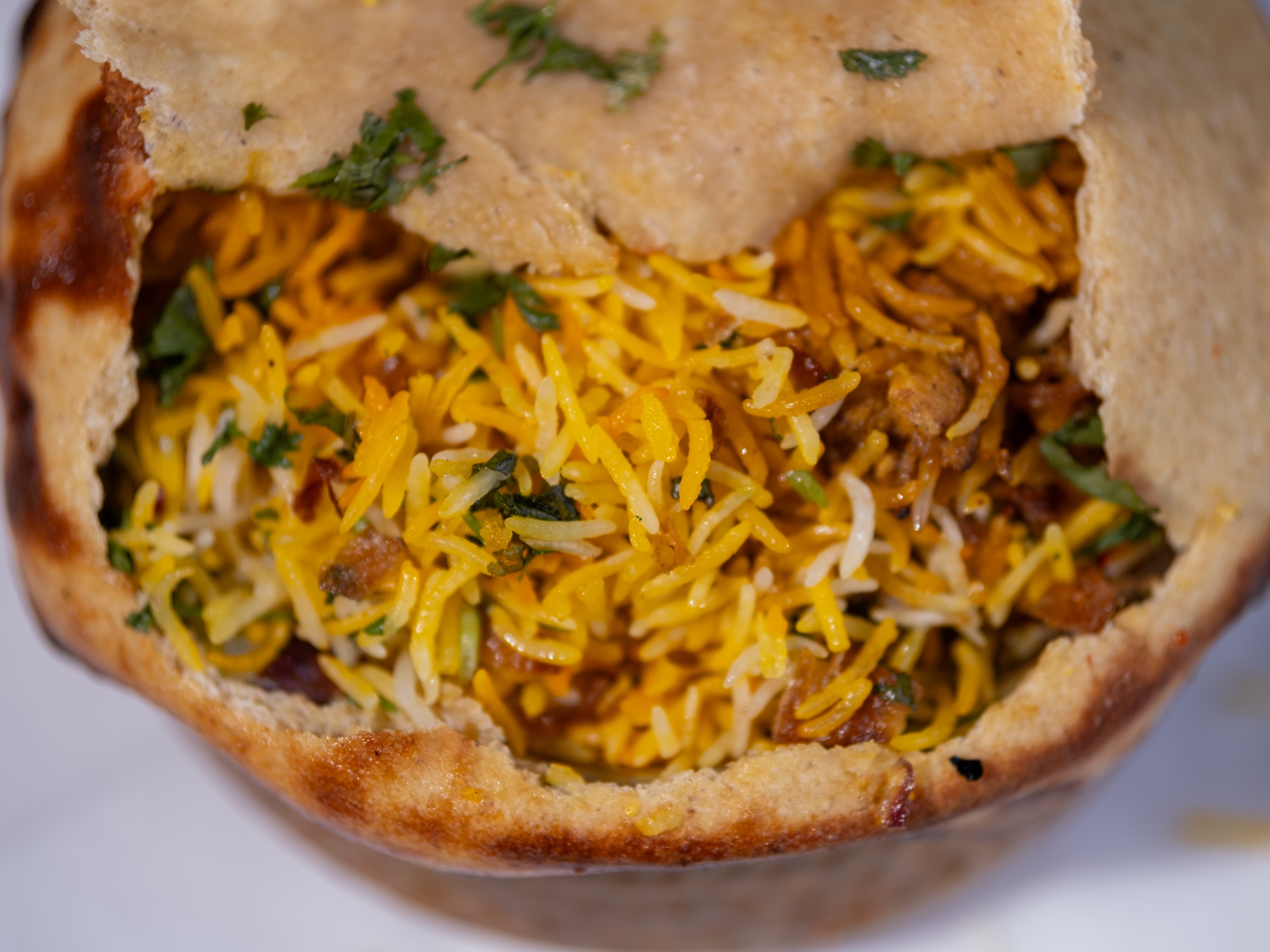 caption: Chicken biryani at the Royale Restaurant & Bar in Carle Place, New York.