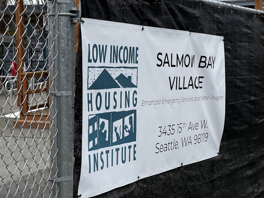 caption: The Salmon Bay Village, in Seattle's Interbay neighborhood, is the only RV safe parking lot of its kind in the city. 