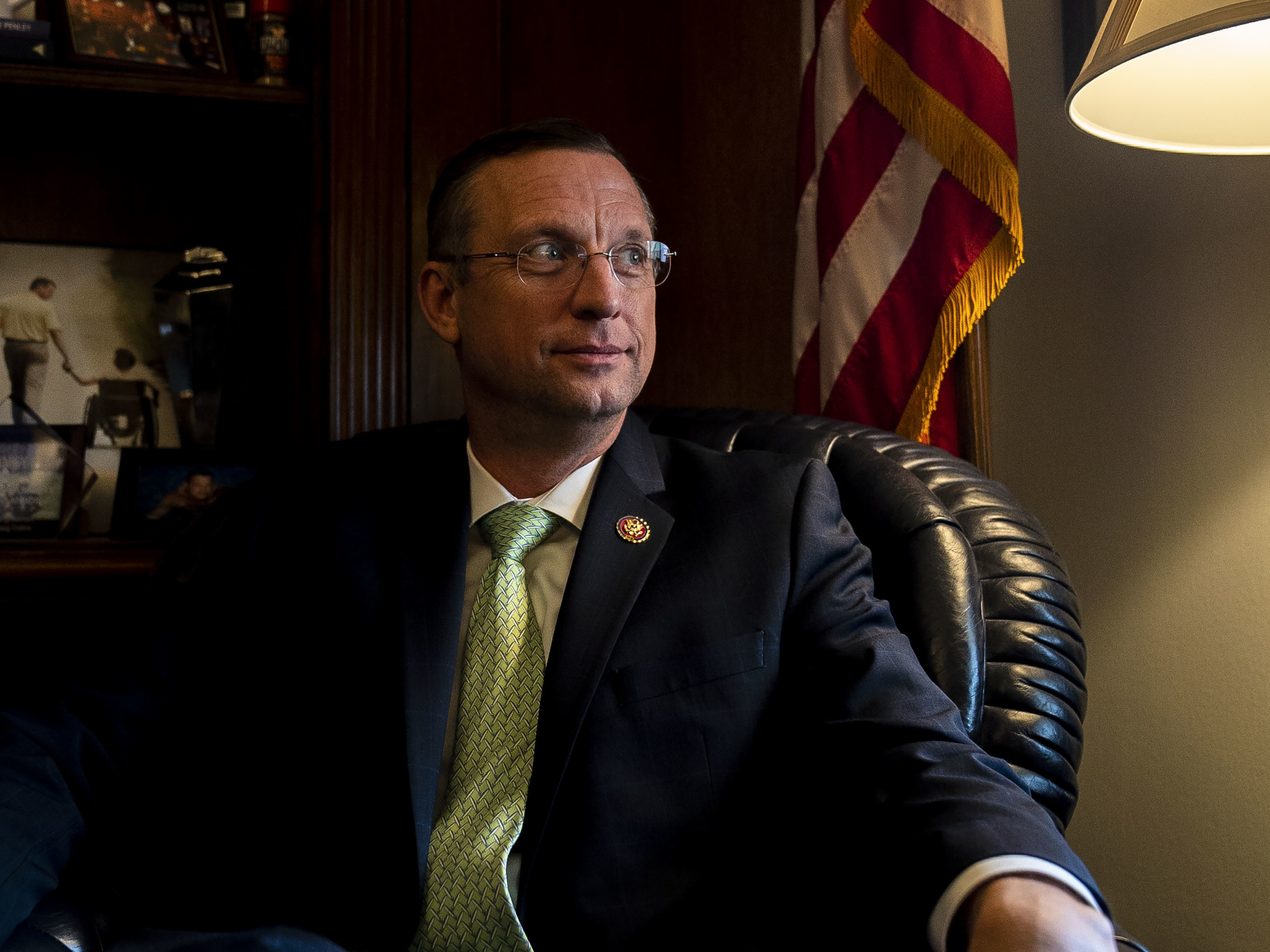 caption: Rep. Doug Collins, R-Ga., ranking member on the House Judiciary Committee, in his office on Capitol Hill.