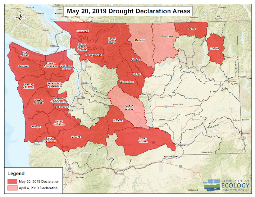 caption: A drought emergency has been declared across nearly half of Washington, based on drought conditions and the risk of hardship on local areas.