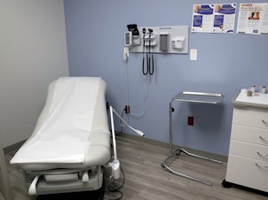 caption: An exam room is seen inside Planned Parenthood Friday, March 10, 2023, in Fairview Heights, Ill.