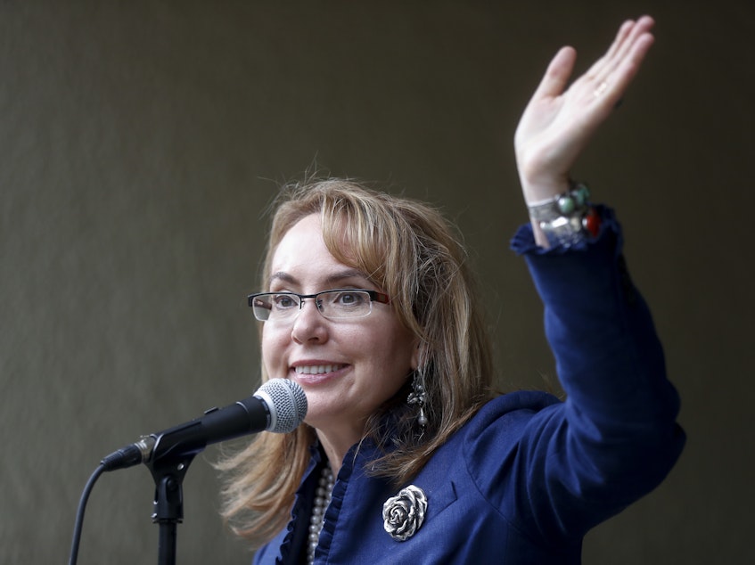 caption: Former U.S. Rep. Gabby Giffords, D-Ariz.