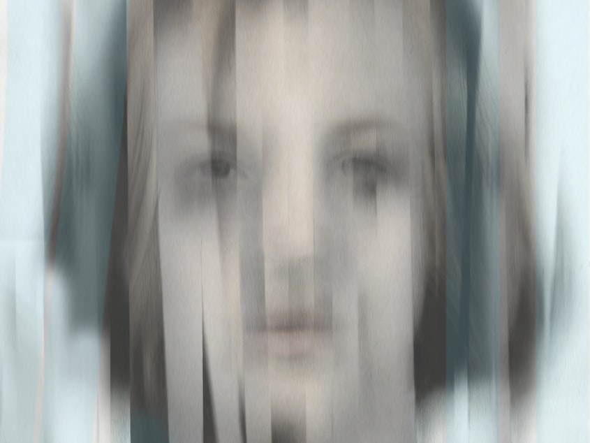 Conceptual illustration of a distorted girl's face depicting anxiety, rage, and fear.