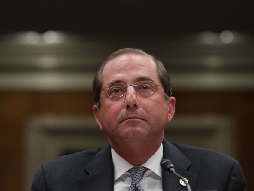 caption: U.S. Health and Human Services Secretary Alex Azar announced his agency will draft new rules intended to require health care companies to disclose their prices.