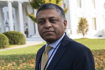 caption: Dr. Rahul Gupta, the director of the White House Office of National Drug Control Policy, is shown at the White House, Thursday, Nov. 18, 2021, in Washington. 