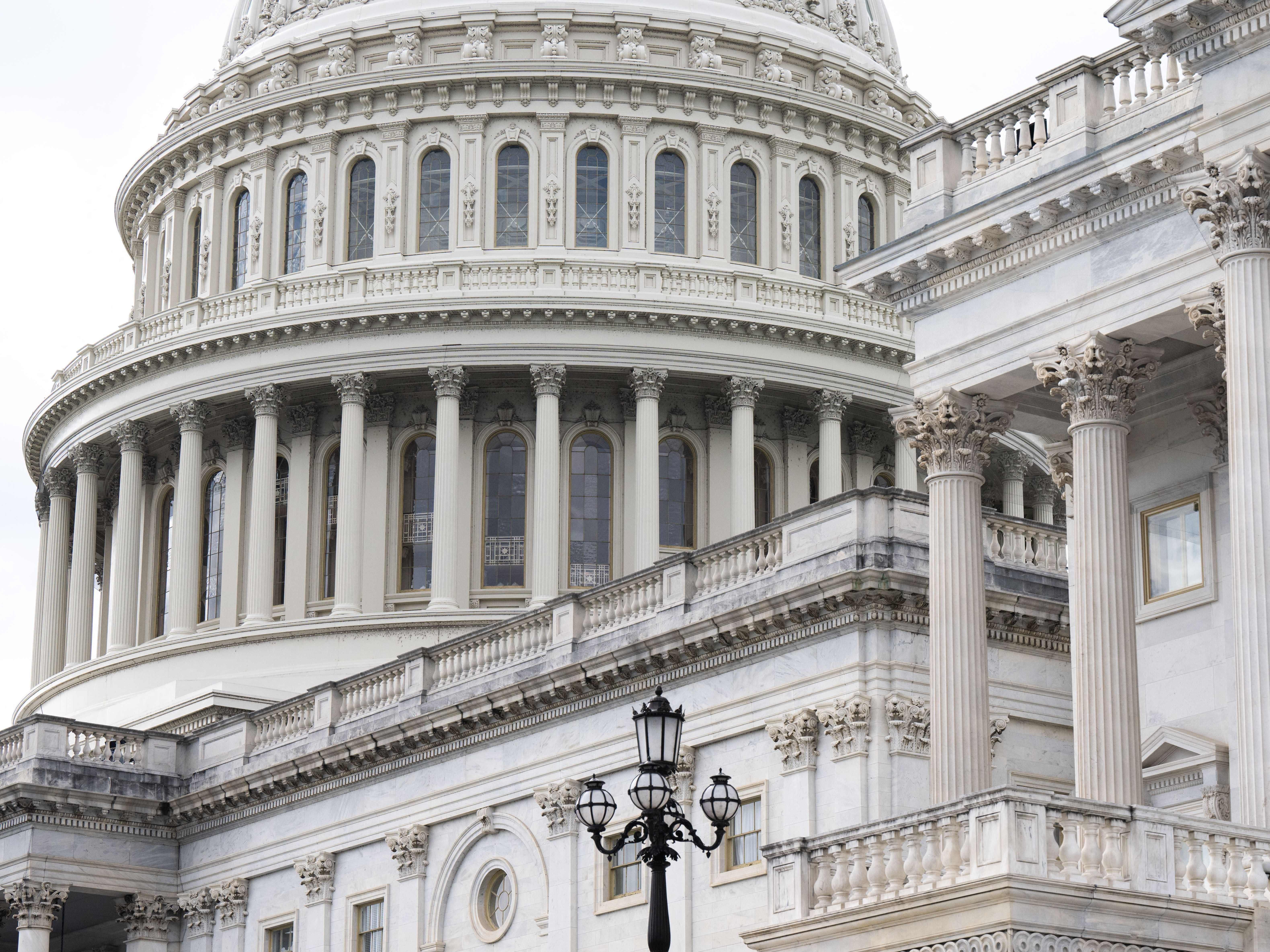 caption: The U.S. Capitol, pictured on Thursday. Congress has a lot to do, but House business is stalled without a leader.