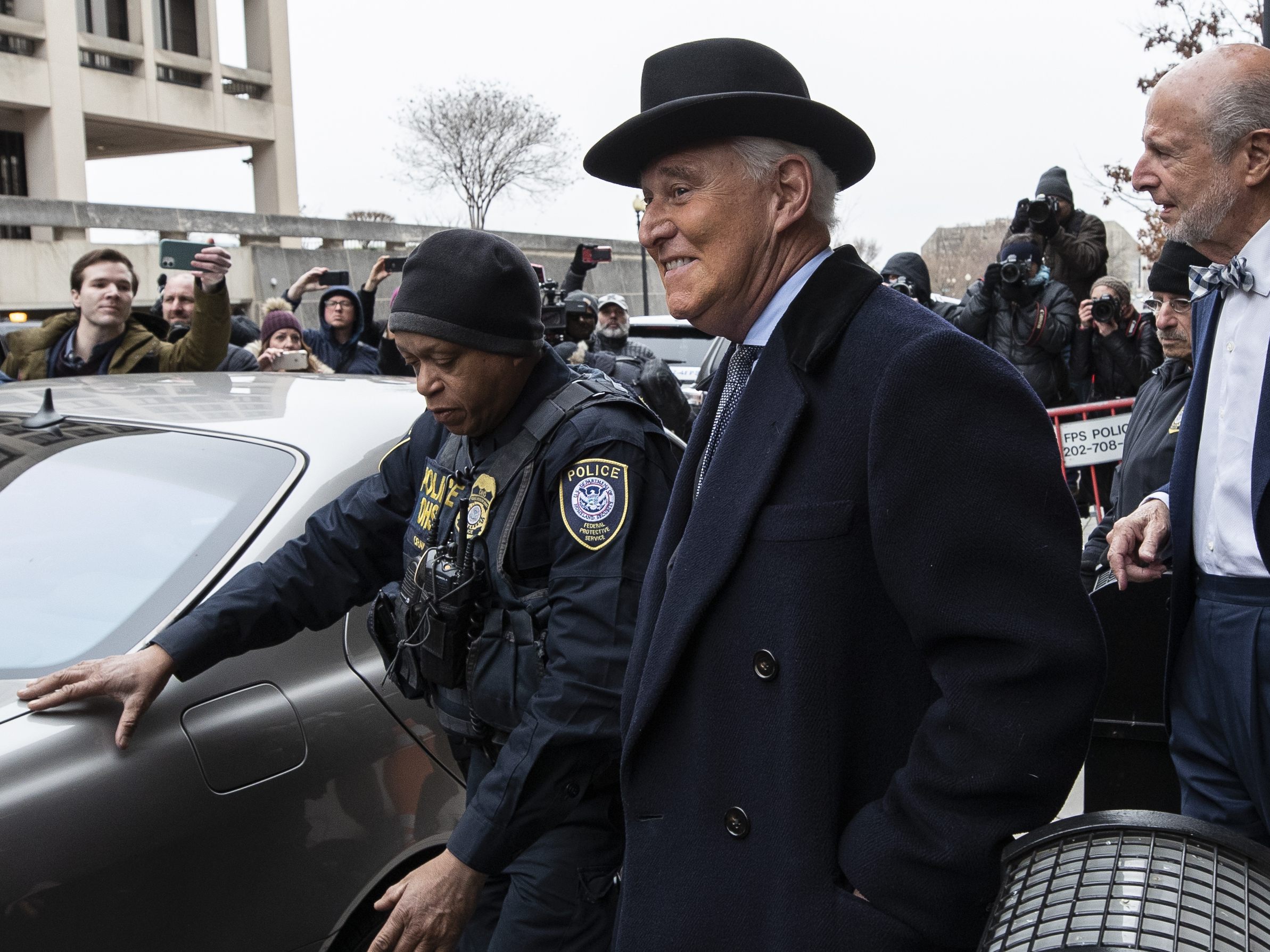 caption: Roger Stone, seen here departing federal court in Washington, D.C., in 2020, appeared Friday before the panel investigating the Jan. 6 attack on the U.S. Capitol and invoked his Fifth Amendment rights.