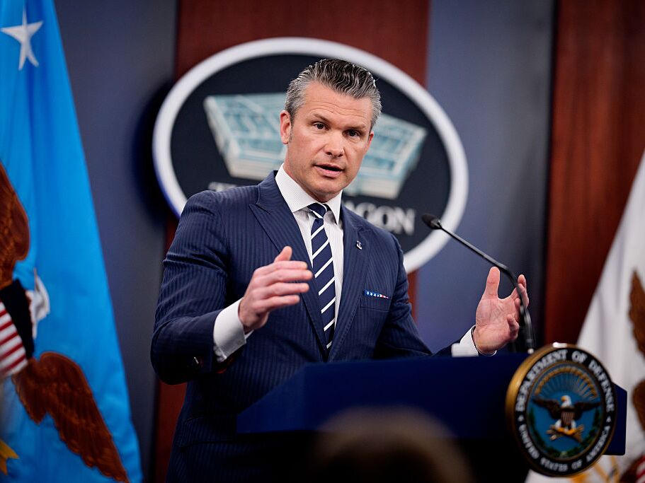 caption: Defense Secretary Pete Hegseth speaks during a news conference at the Pentagon on June 22, 2025.