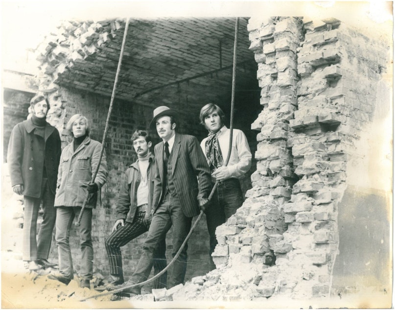 caption: Doug Paterson, wearing the hat, second from right, in a rock group when he was a young man. They were called "Consolidated Roq." Paterson died this month just shy of his 73rd birthday.
