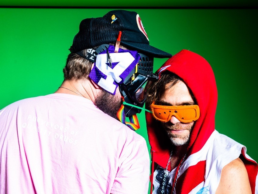 caption: Big Red Machine, born of the friendship of Bon Iver's Justin Vernon and The National's Aaron Dessner, is less a band than a large-scale collaboration involving dozens of musicians.