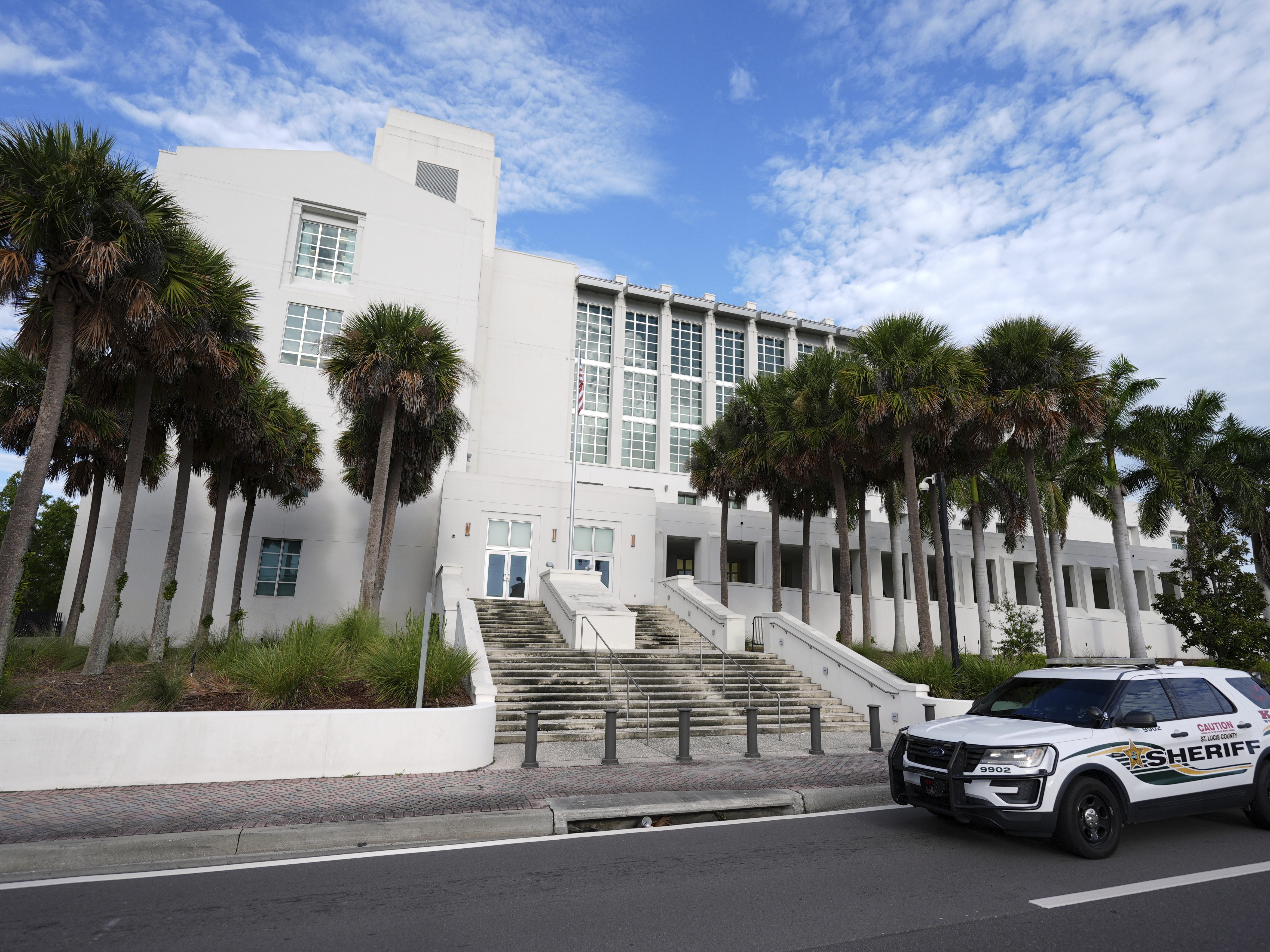 caption: Opening statements began Thursday in the trial of Ryan Routh, who was charged with trying to assassinate Donald Trump while he played golf last year at his West Palm Beach course in Florida. Routh's trial is in federal court in Fort Pierce, Fla.