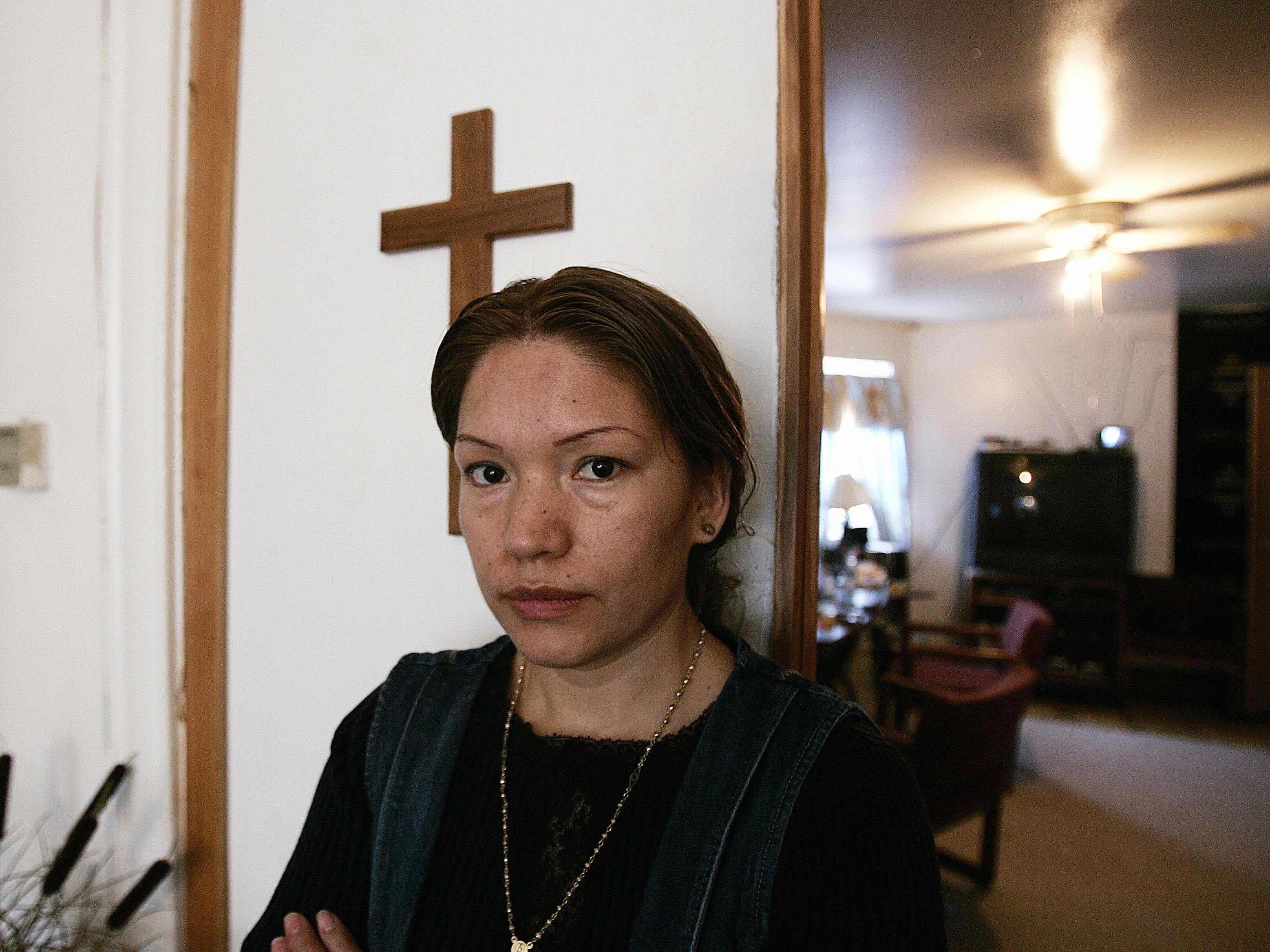 caption: 2007: Immigrant rights activist Elvira Arellano of Mexico defied a deportation order and took sanctuary for months in an apartment above the Adalberto United Methodist Church in Chicago. A new Trump administration policy no longer regards churches as "sensitive" areas where authorities should not pursue people in the country illegally. Arellano remains in the U.S.