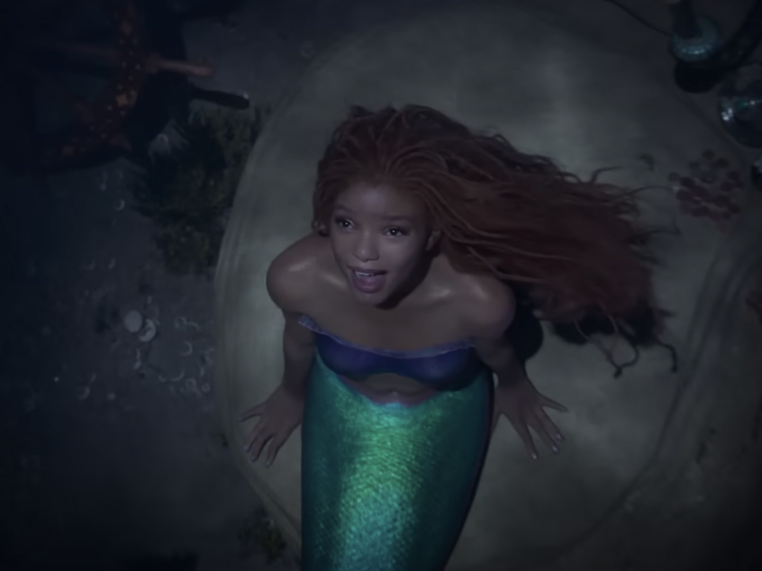 caption: Dozens of parents of young Black girls are posting videos across social media of their children's reactions to the newly released trailer of Disney's live action "Little Mermaid" starring Halle Bailey as Ariel.