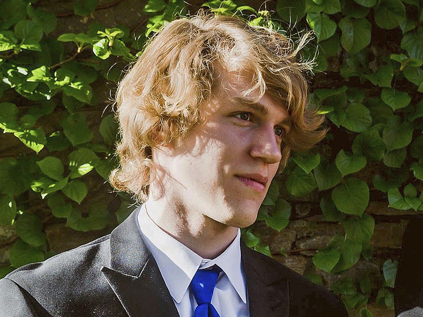 caption: UNC-Charlotte student Riley Howell was hailed by police as a hero for tackling a gunman who opened fire in a classroom in April.