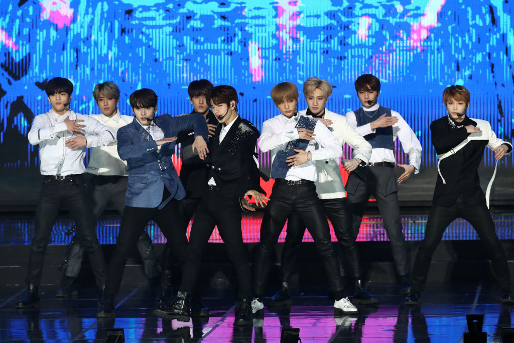 caption: Boy band Stray Kids performs on stage during the 8th Gaon Chart K-Pop Awards on January 23, 2019 in Seoul, South Korea. (Chung Sung-Jun/Getty Images)
