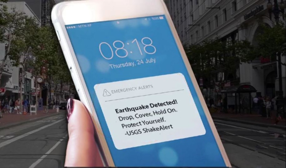 caption: ShakeAlert app