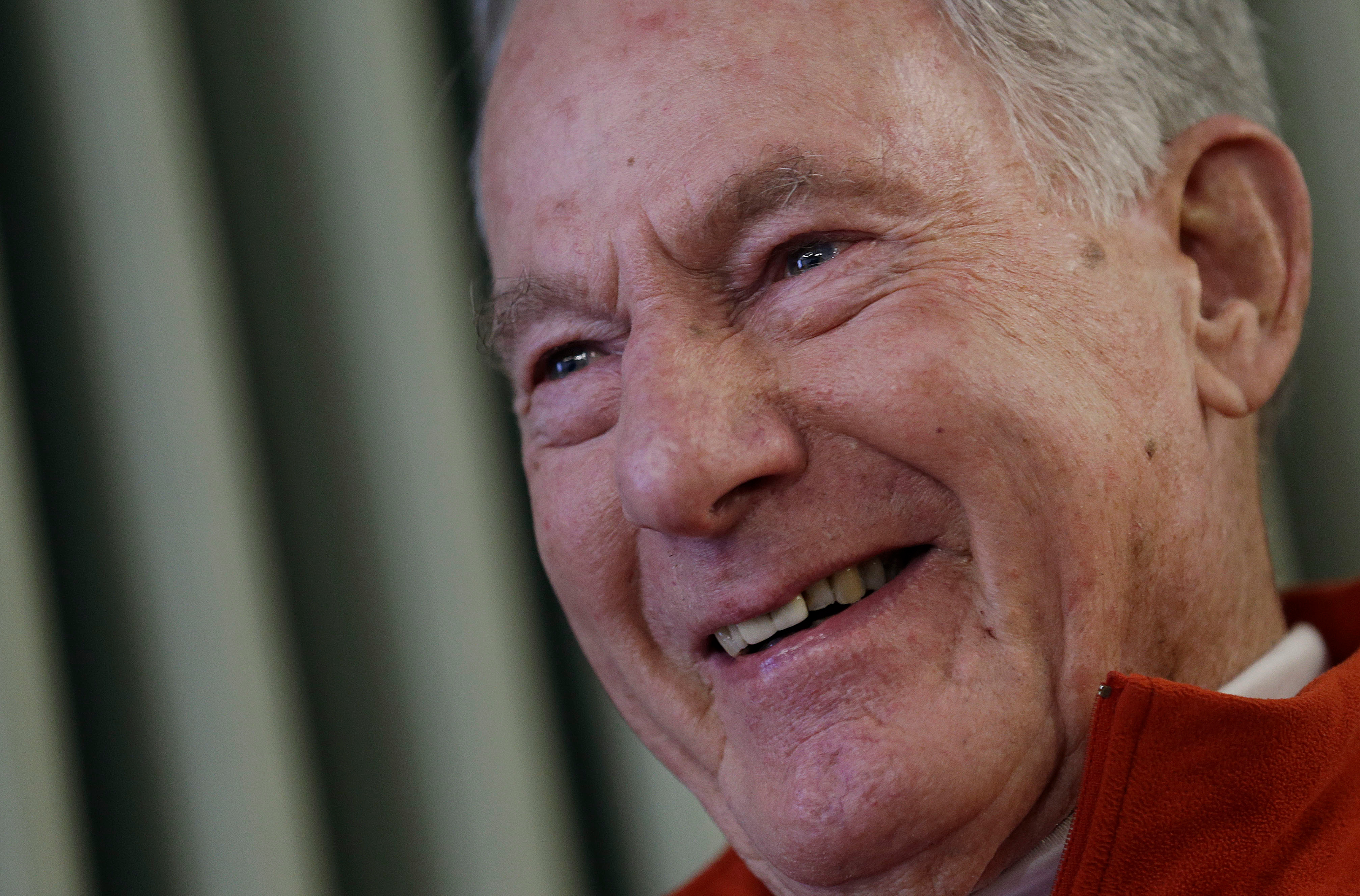 caption: FILE - Jim Whittaker is interviewed for the 50th Anniversary Celebration of the First American Ascent of Mount Everest in Berkeley, Calif., Feb. 22, 2013. 