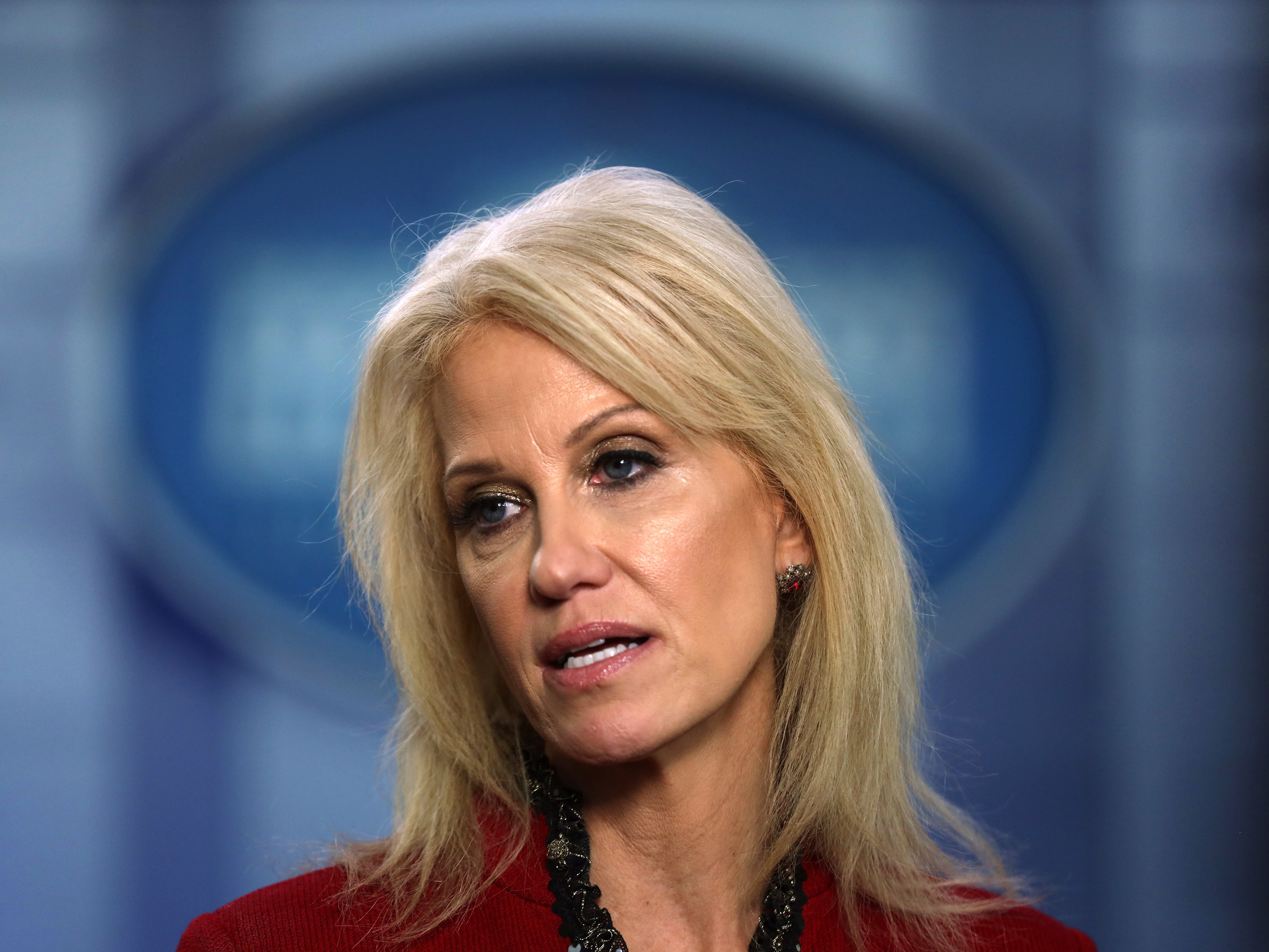 caption: Former White House senior counselor Kellyanne Conway, pictured on Jan. 10, 2020, is one of several Trump administration officials that have been asked to resign from their military academy board positions.