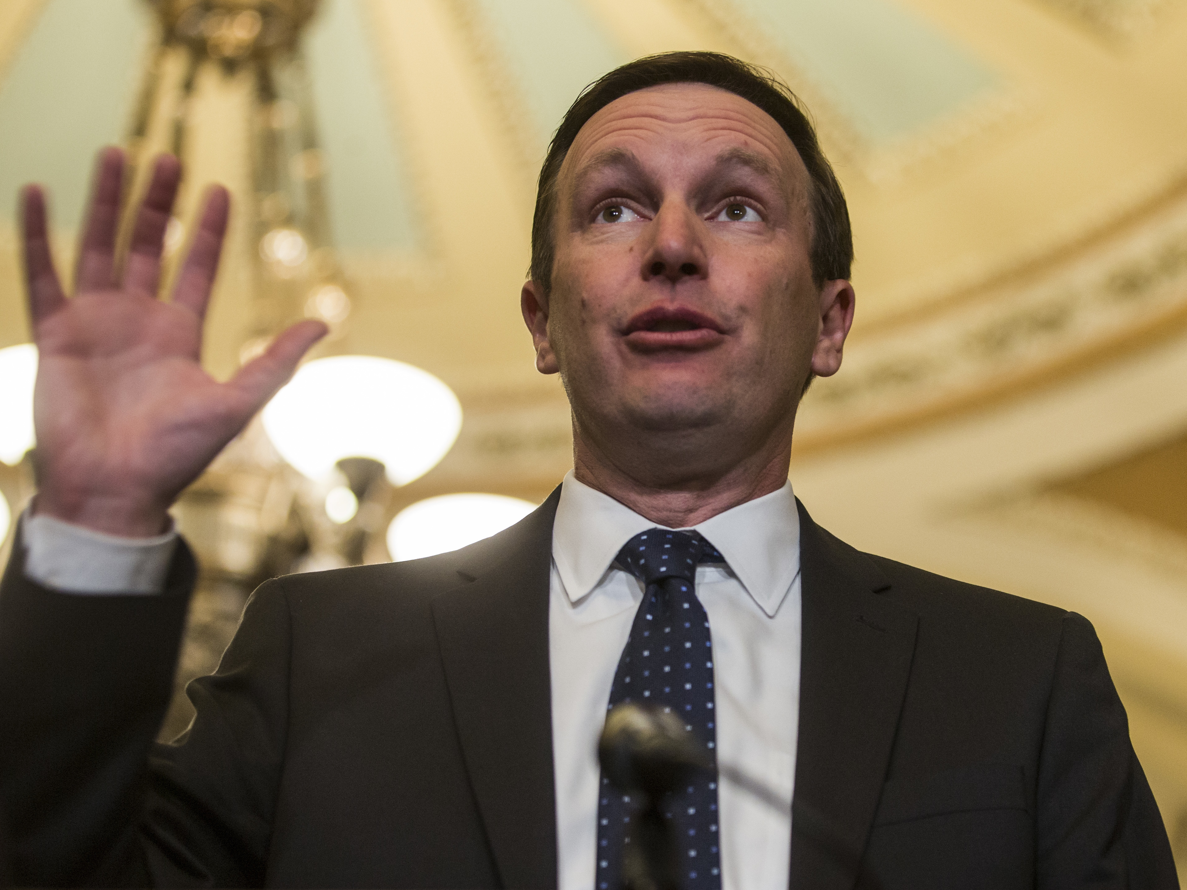 caption: Sen. Chris Murphy, D-Conn., pictured on April 2, says that the U.S. airstrike that killed Iranian Maj. Gen. Qassem Soleimani could have dangerous repercussions.