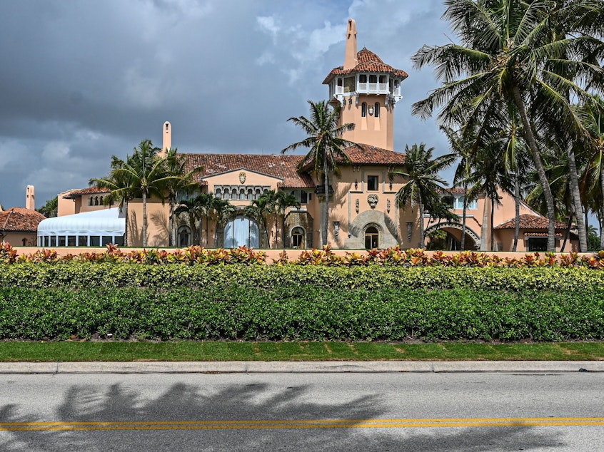 caption: Officials removed a cache of documents from former President Donald Trump's Mar-A-Lago residence in Palm Beach, Fla., last week.