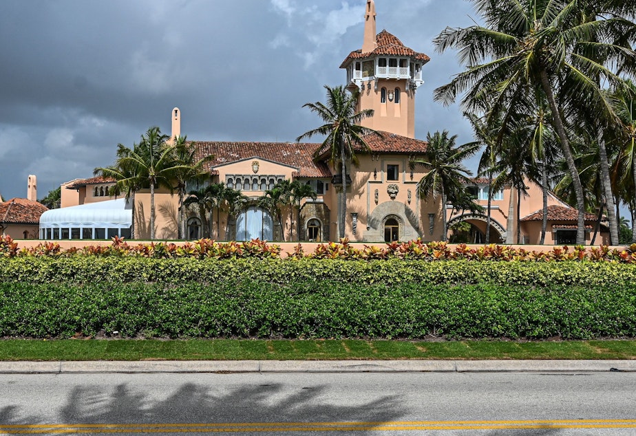 caption: Officials removed a cache of documents from former President Donald Trump's Mar-A-Lago residence in Palm Beach, Fla., last week.