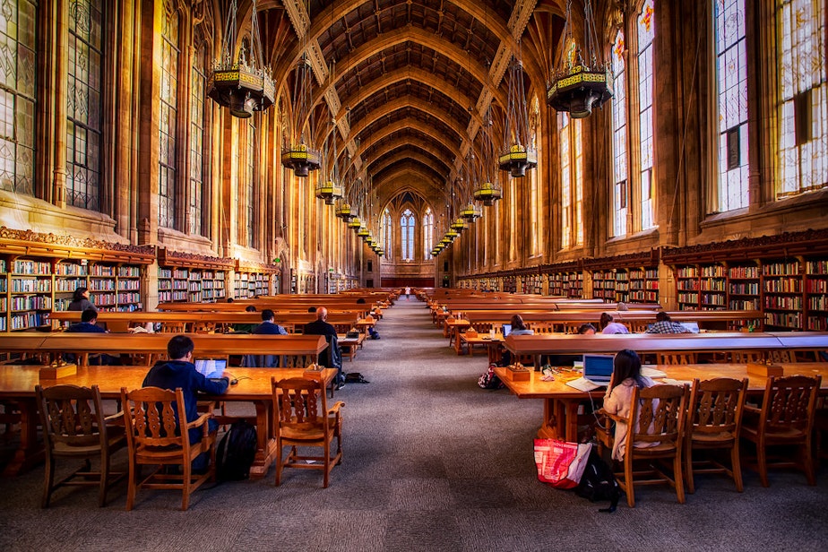 caption: Suzzallo Library at the University of Washington