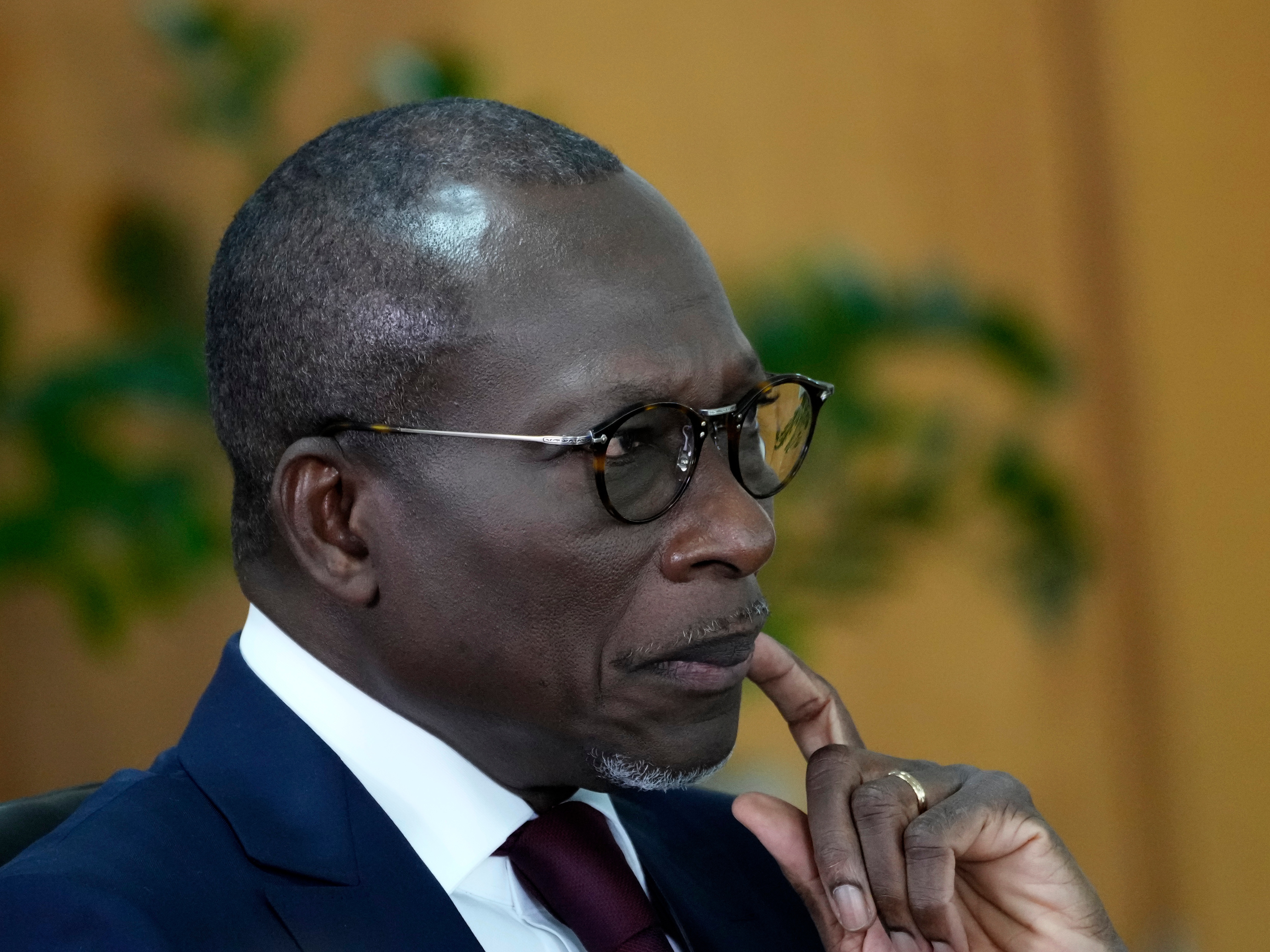 caption: FILE - Benin's President Patrice Talon attends a meeting with Brazilian President Luiz Inacio Lula da Silva at Planalto presidential palace in Brasilia, Brazil, on May 23, 2024.