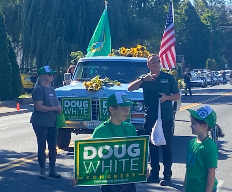 caption: "My campaign for the first time in the history of this district has actually hired people in order to do outreach to these communities to make sure that they are heard, and they know that they have a place at the table," 4th District Democratic Party candidate Doug White said. 