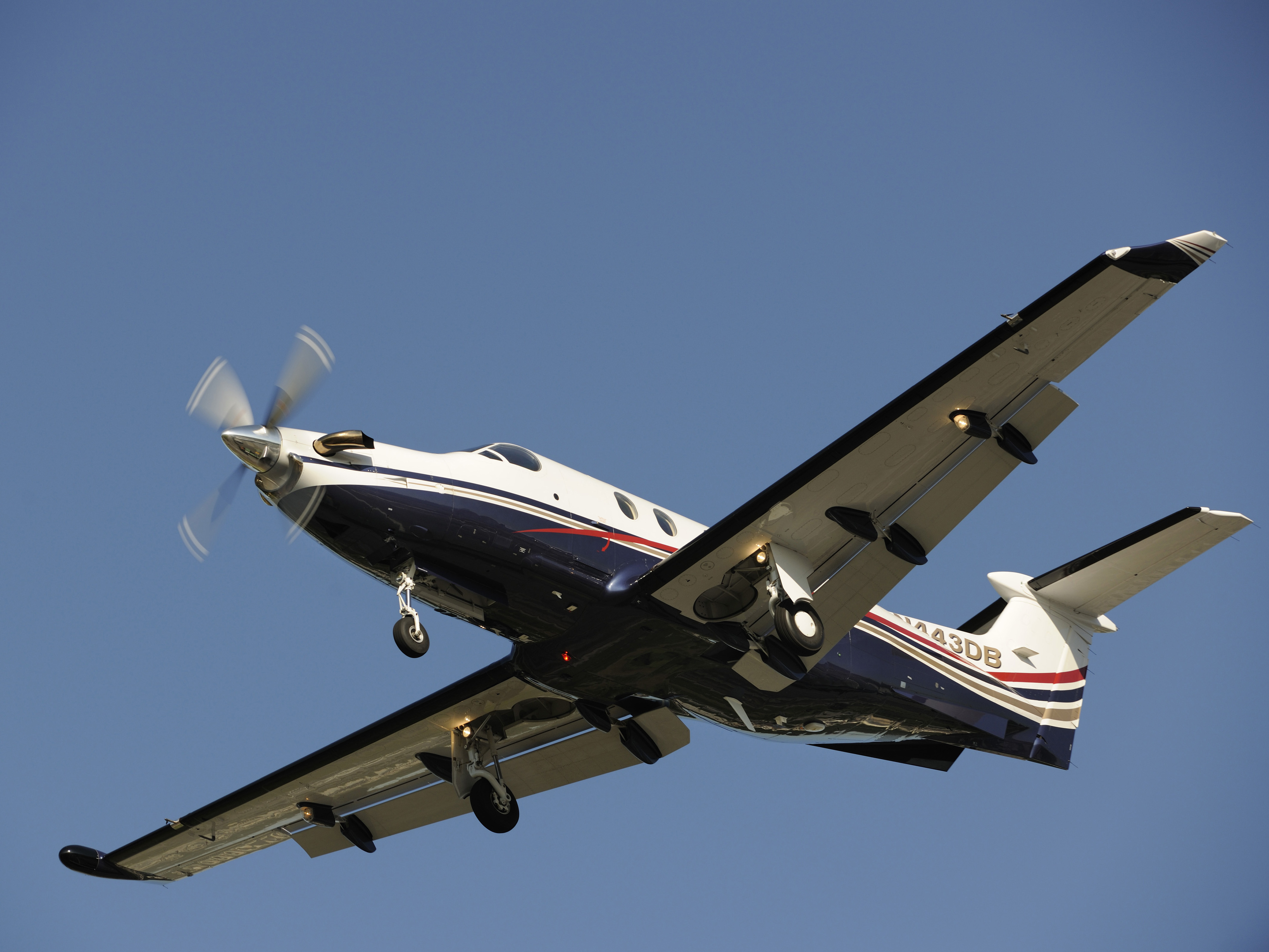 caption: A Pilatus PC-12, the same type of plane that crashed near Chamberlain, S.D., on Sunday.