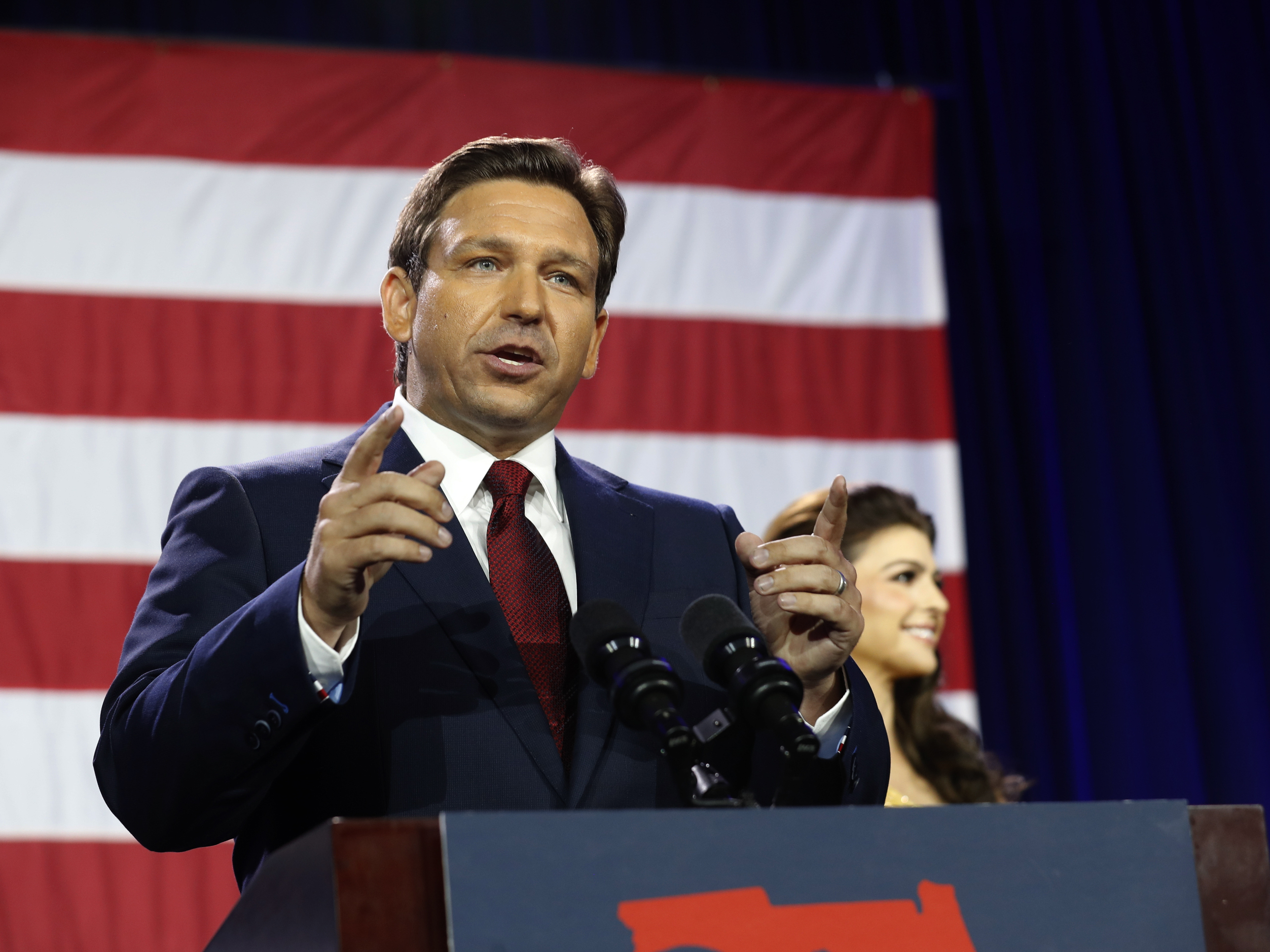 caption: Under Gov. Ron DeSantis' leadership, Florida has enacted a slew of education rules that limit teaching topics including race, and sexual orientation.