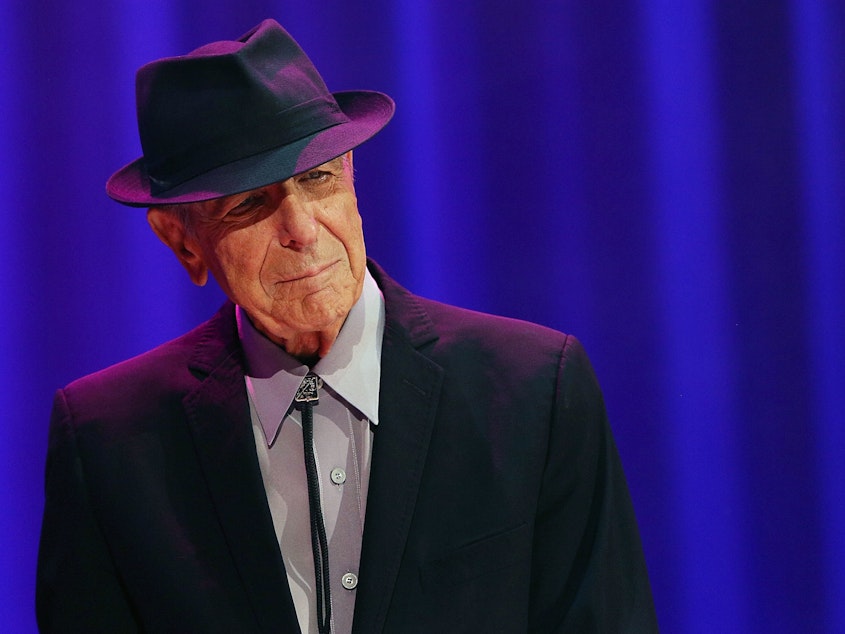 caption: Leonard Cohen, performing at Rod Laver Arena on November 20, 2013 in Melbourne, Australia.