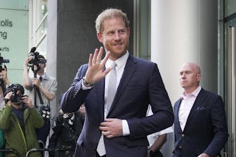 caption: Prince Harry leaves the High Court after giving evidence in London, on June 7, 2023. Prince Harry won his phone hacking lawsuit on Friday against the publisher of the Daily Mirror and was awarded over 140,000 pounds ($180,000).