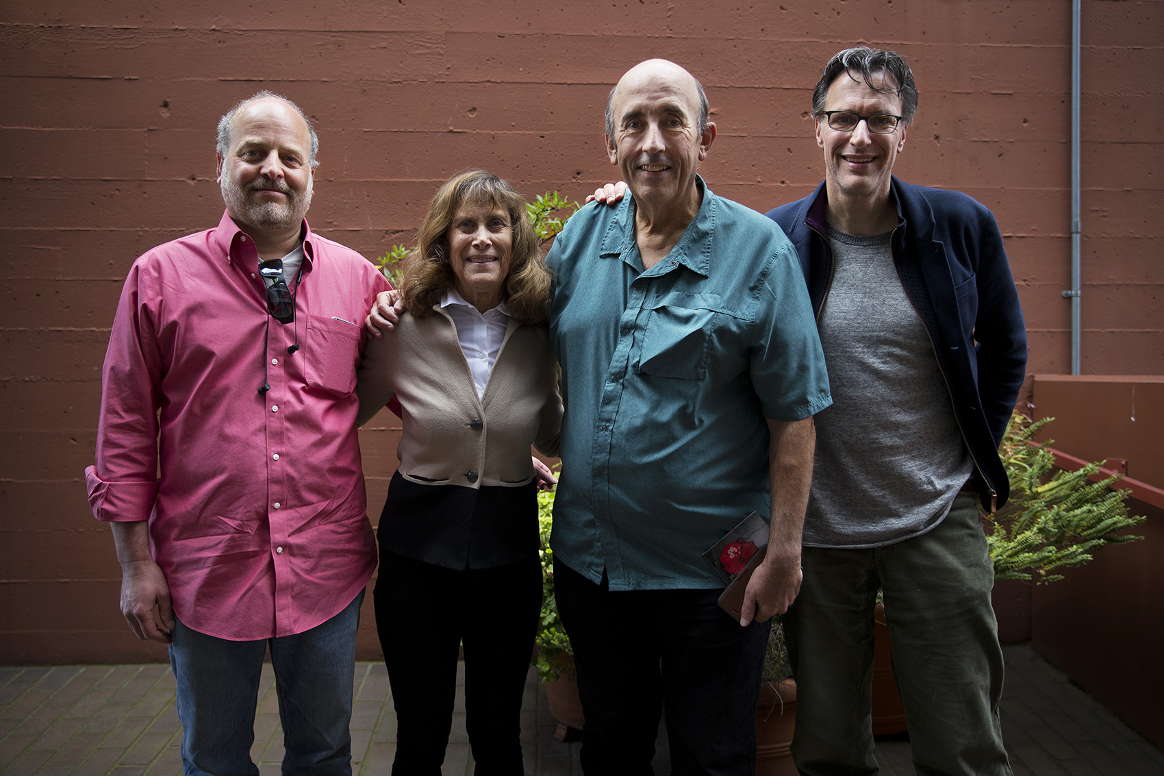caption: L-R: David Goldstein, Joni Balter, John Keister, Bill Radke