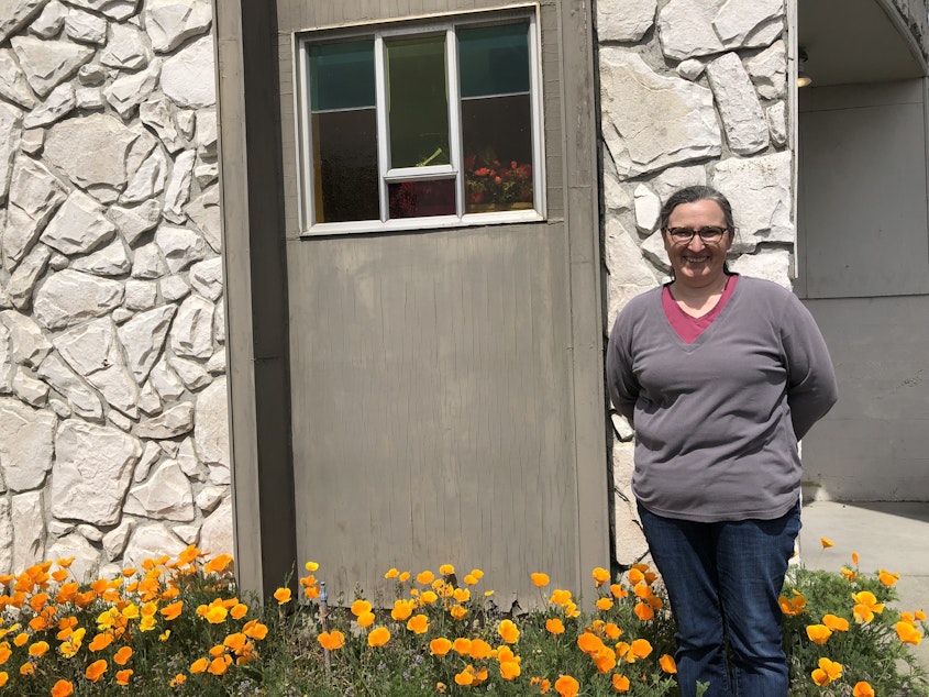 caption: Reverend Jenny Partch at Highline United Methodist Church said thanks to LEAD, "folks are getting help with addiction and mental health," but housing remains scarce.