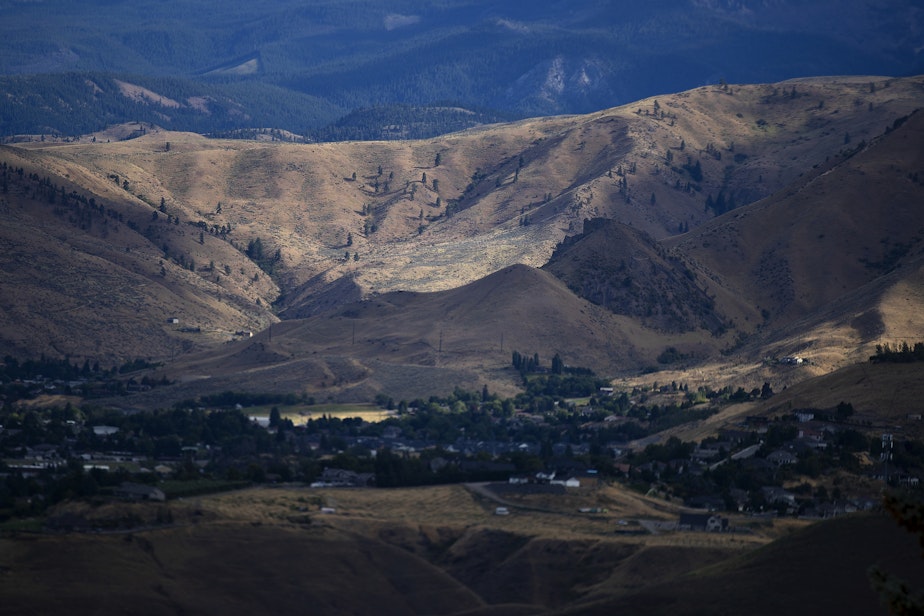 caption: A portion of the Wenatchee Valley is shown on Wednesday, July 9, 2025.