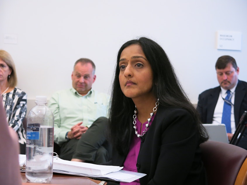 caption: Assistant Attorney General Vanita Gupta hears from the Seattle Community Police Commission.