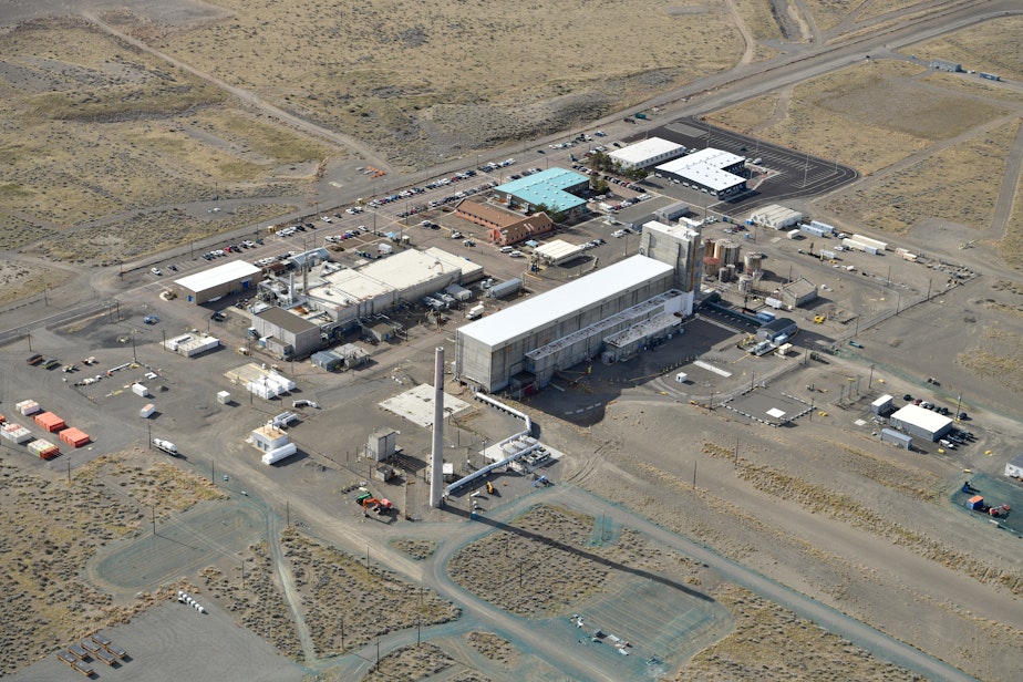 caption: The 222-S Laboratory mainly studies the physical and chemical characteristics of radioactive waste to support retrieving waste from Hanford’s large underground tanks. Tuesday a vial of chemicals was found there that could be very explosive.