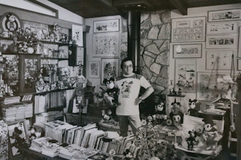 caption: Willie Ito at his home studio in Los Angeles in the late 1970s.