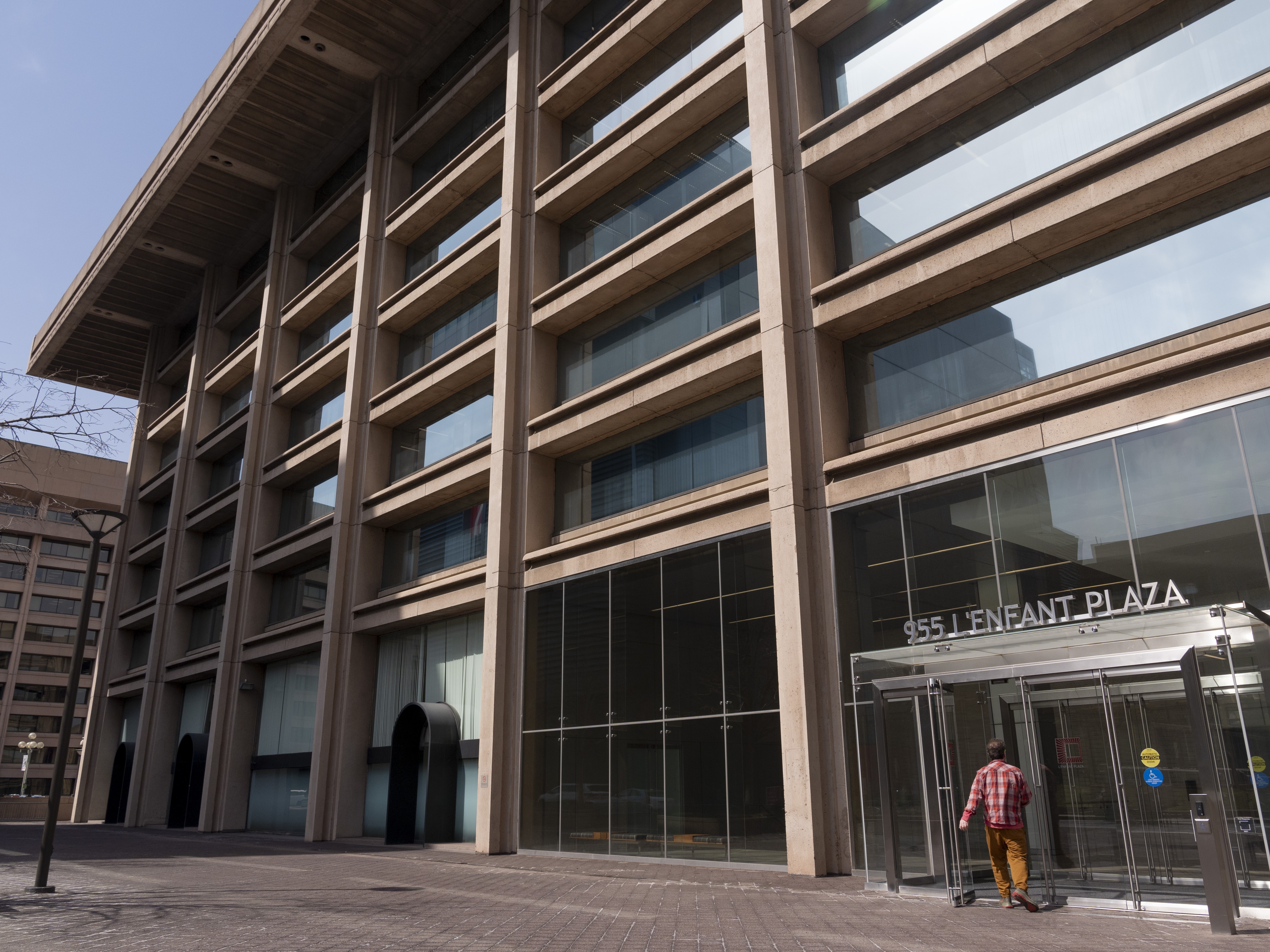 caption: The building that houses the IMLS. Earlier this year, President Trump issued an executive order dismantling the agency.
