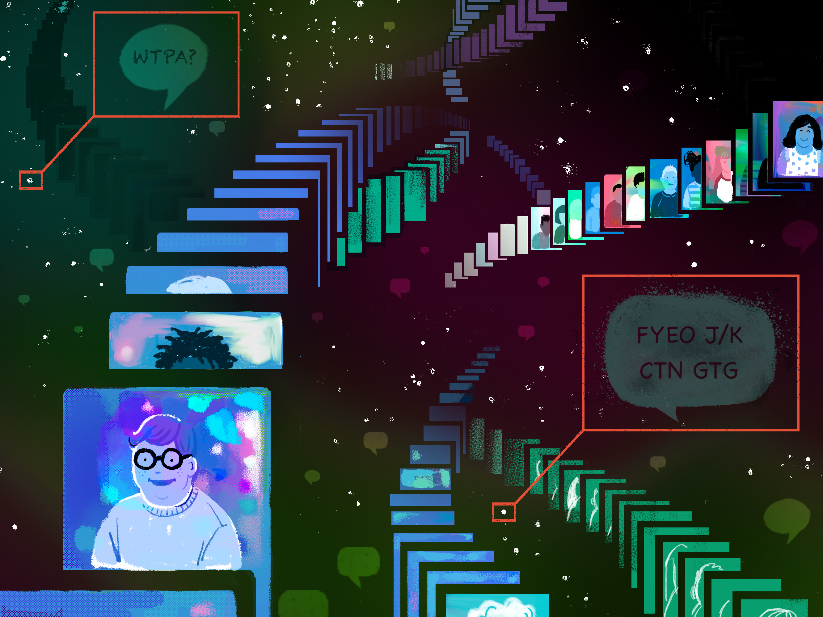 School surveillance illustration