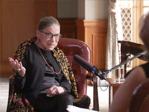 caption: Nina Totenberg interviews Justice Ruth Bader Ginsburg about her legacy