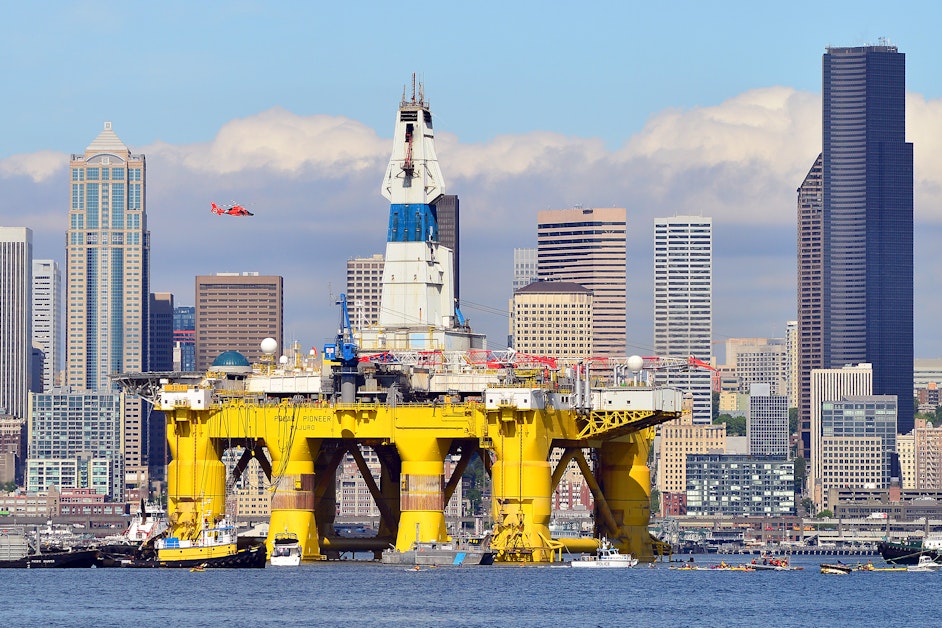 KUOW - Shell Oil Rig Arrives At Port Of Seattle